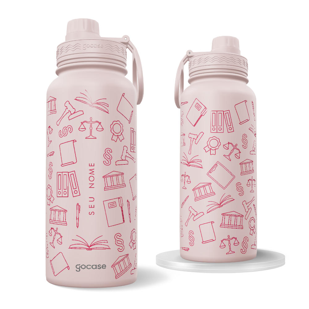 Garrafa Térmica Fresh Rosa + Ebook - Advocacia