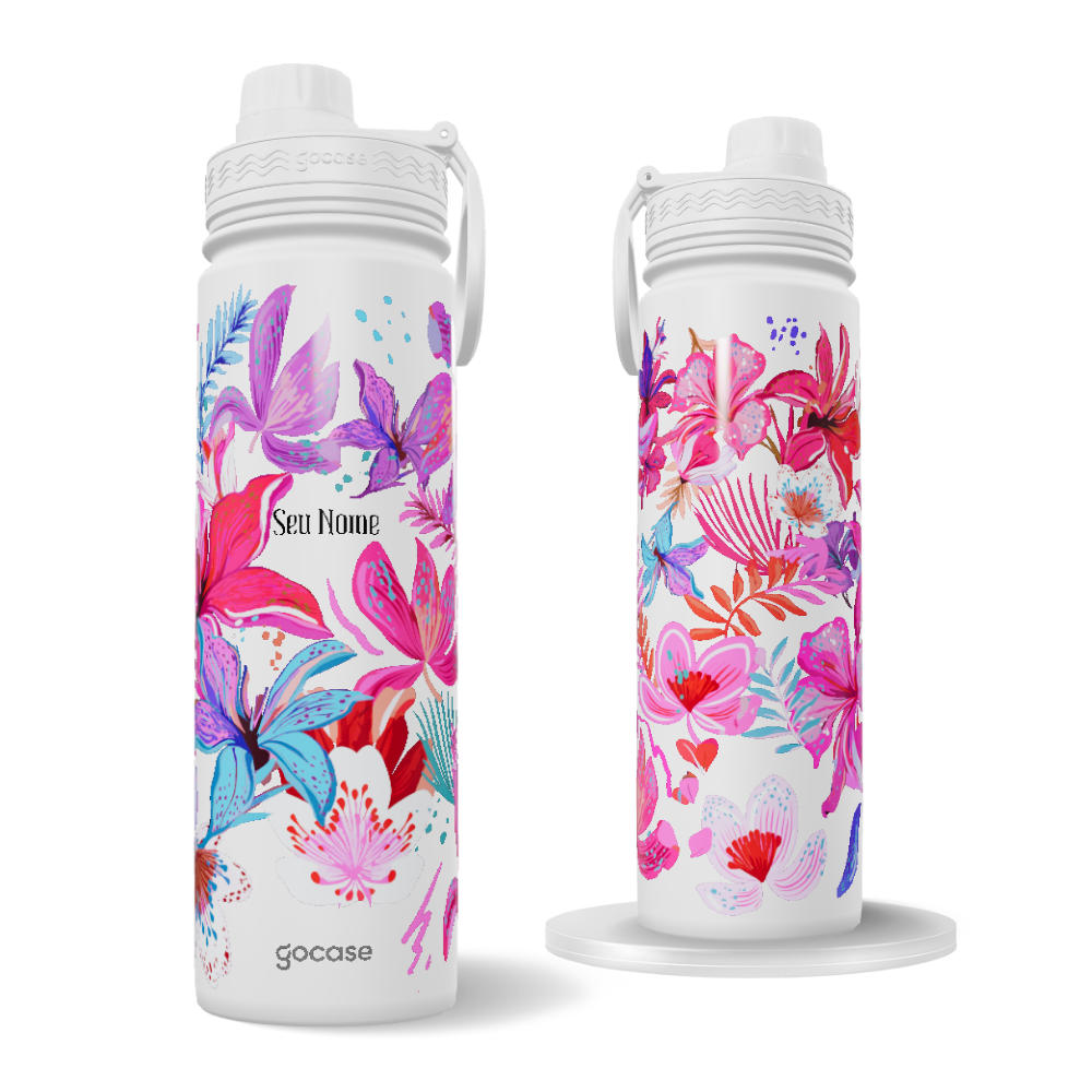 Garrafa Térmica Fresh + Ebook - Wild Floral