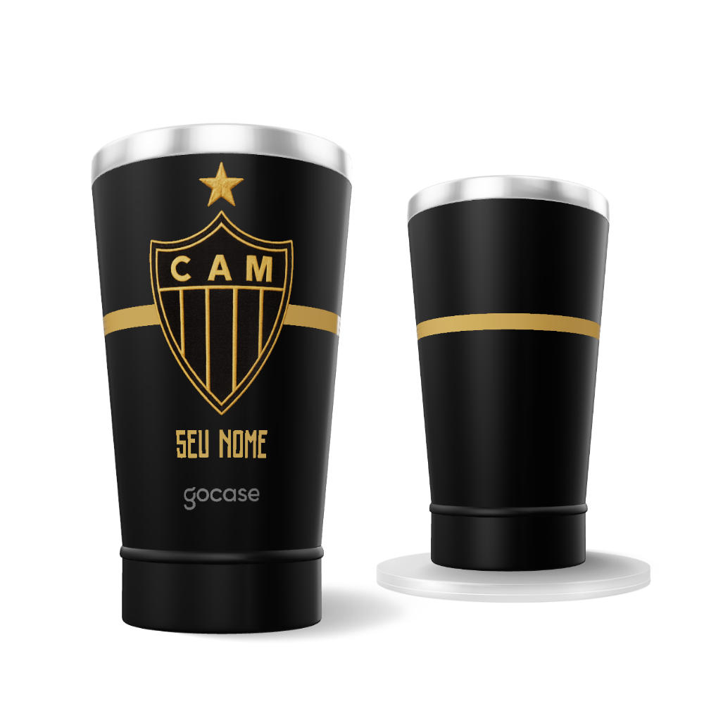 Copo Térmico Cerveja + Ebook -  Atlético-MG - Uniforme 3 2025