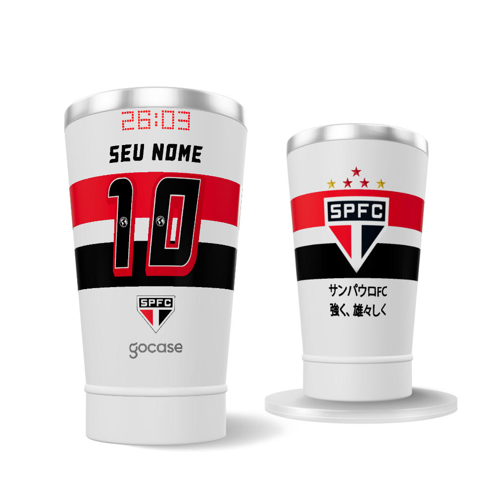 Copo Térmico Cerveja + Ebook - São Paulo - Uniforme 1 2025 P