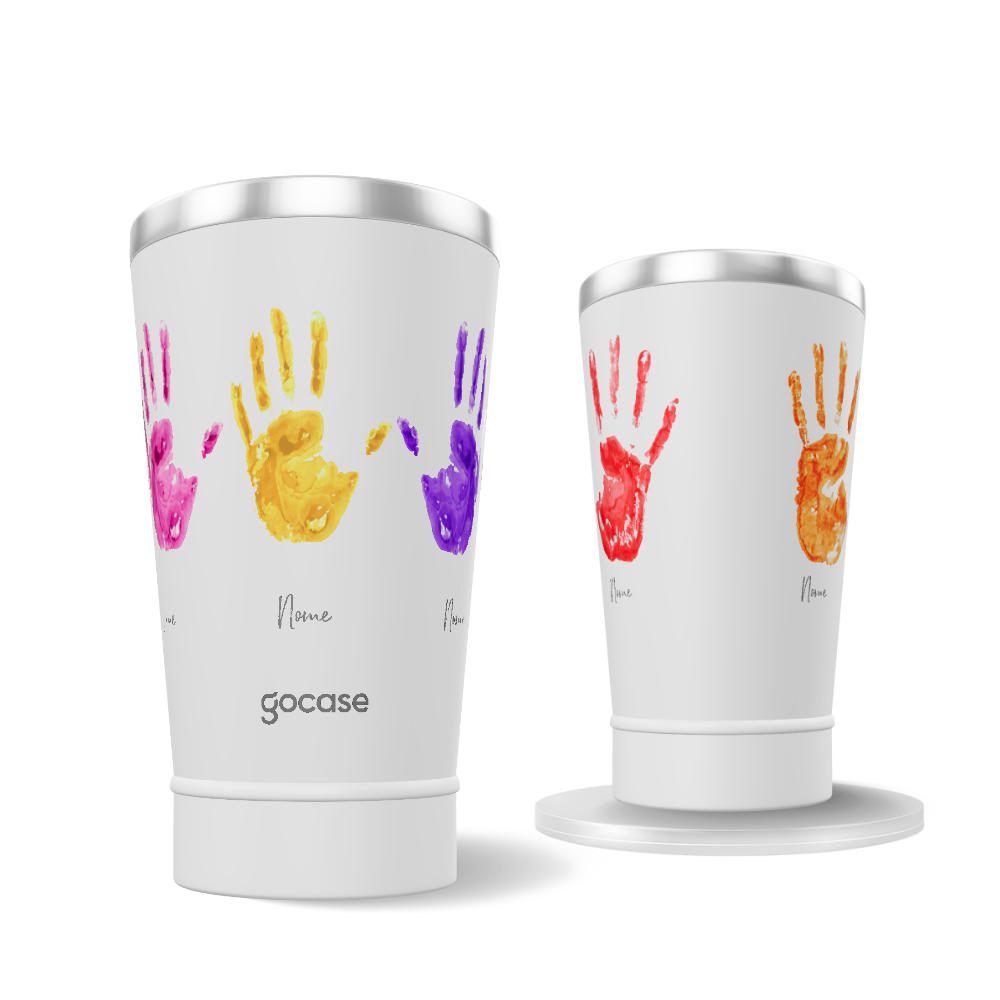 Copo Térmico + Ebook - Family Hand Print