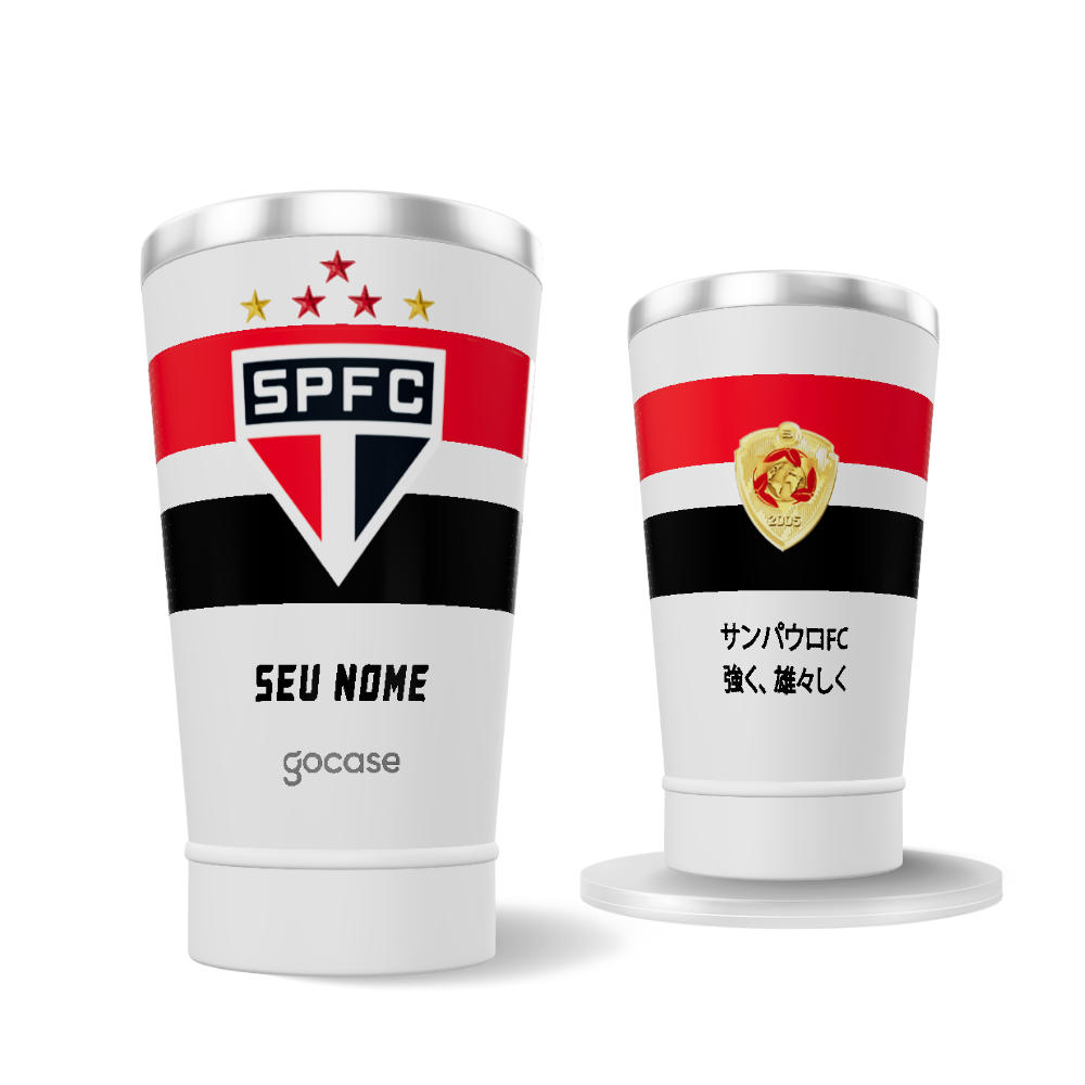 Copo Térmico Cerveja + Ebook - São Paulo - Uniforme 1 2025 Copo Térmico Cerveja + Ebook - São Paulo - Uniforme 1 2025