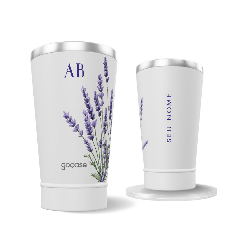 Copo Térmico + Ebook - Ramos Laterais - Lavanda