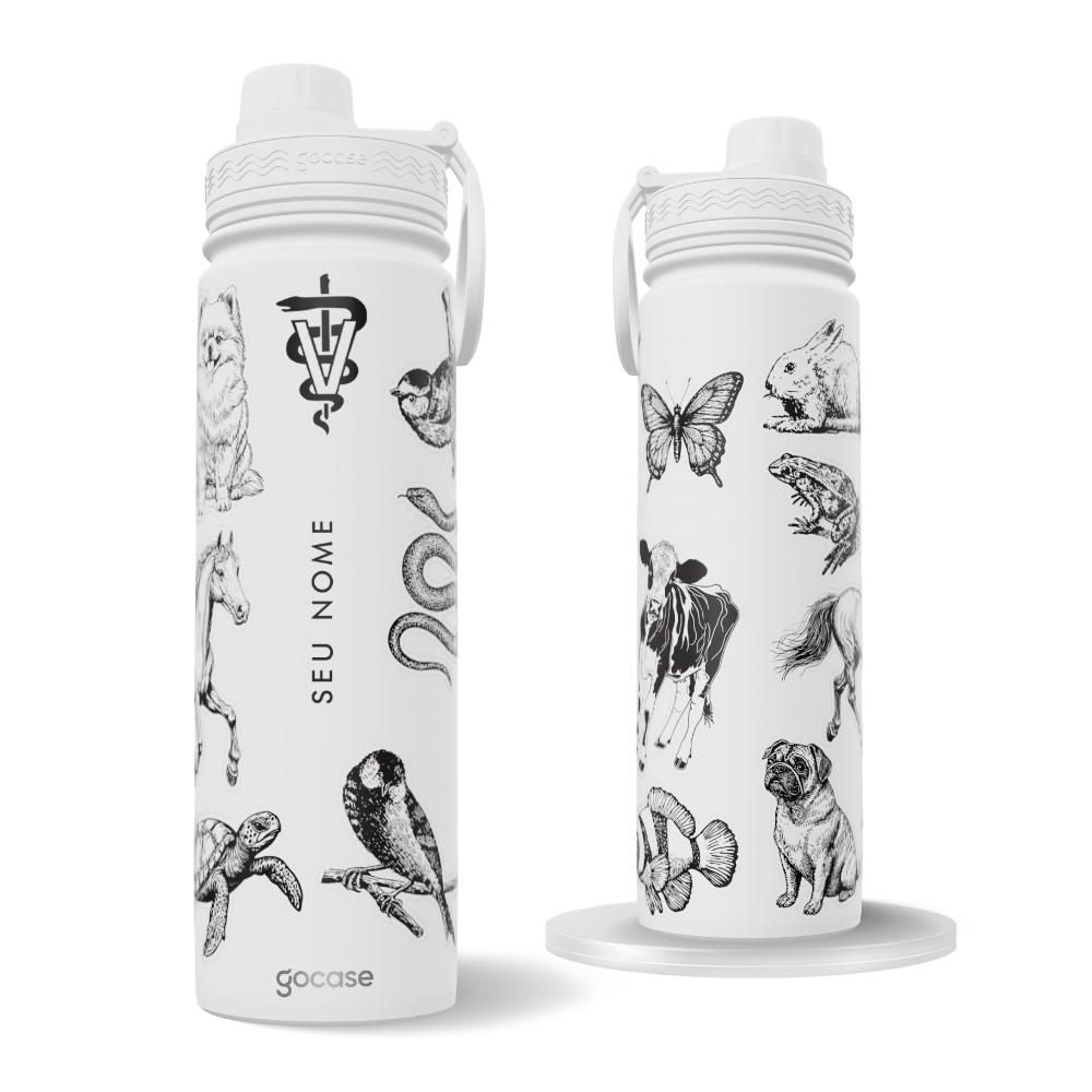 Garrafa Térmica Fresh + Ebook - Veterinária Stickers Aesthetic