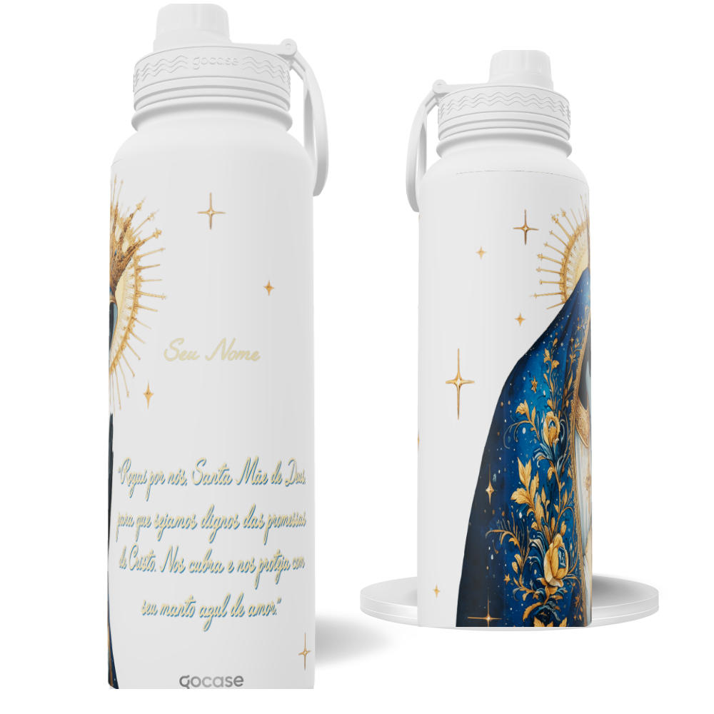Garrafa Térmica Fresh -  Aparecida em Aquarela