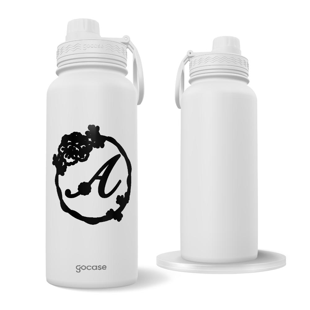 Garrafa Térmica Fresh -  Monograma Cursivo com Flores