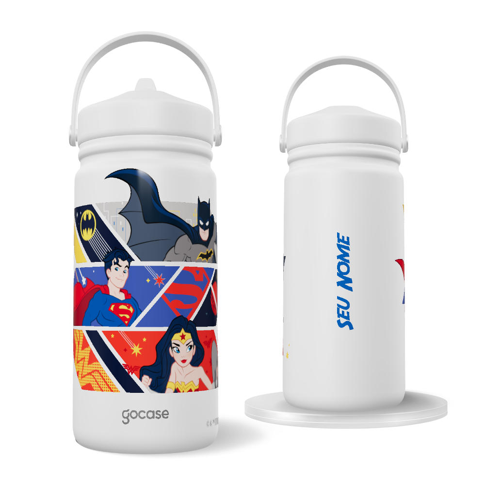 Garrafa Térmica Mini -  Liga Super Friends - Quadrinhos