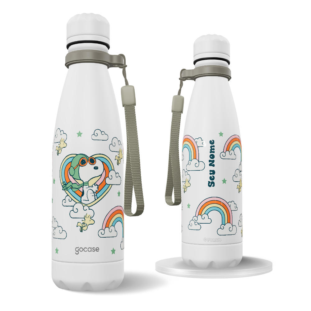 Garrafa Térmica Urban + Ebook - Snoopy - Rainbow