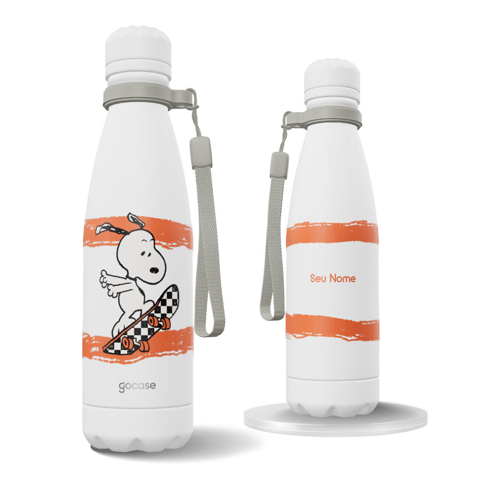 Garrafa Térmica Urban + Ebook - Snoopy no Skate