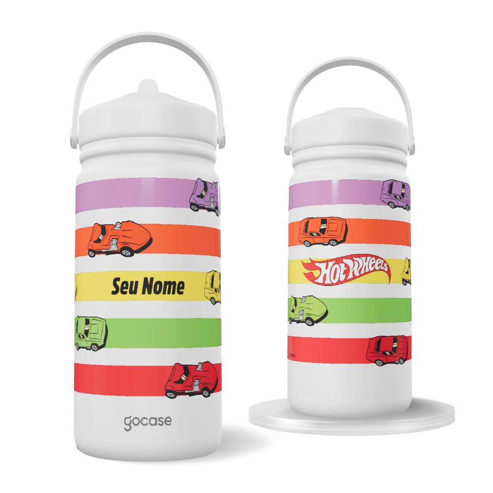 Garrafa Térmica Mini - Hot Wheels - Pistas Coloridas