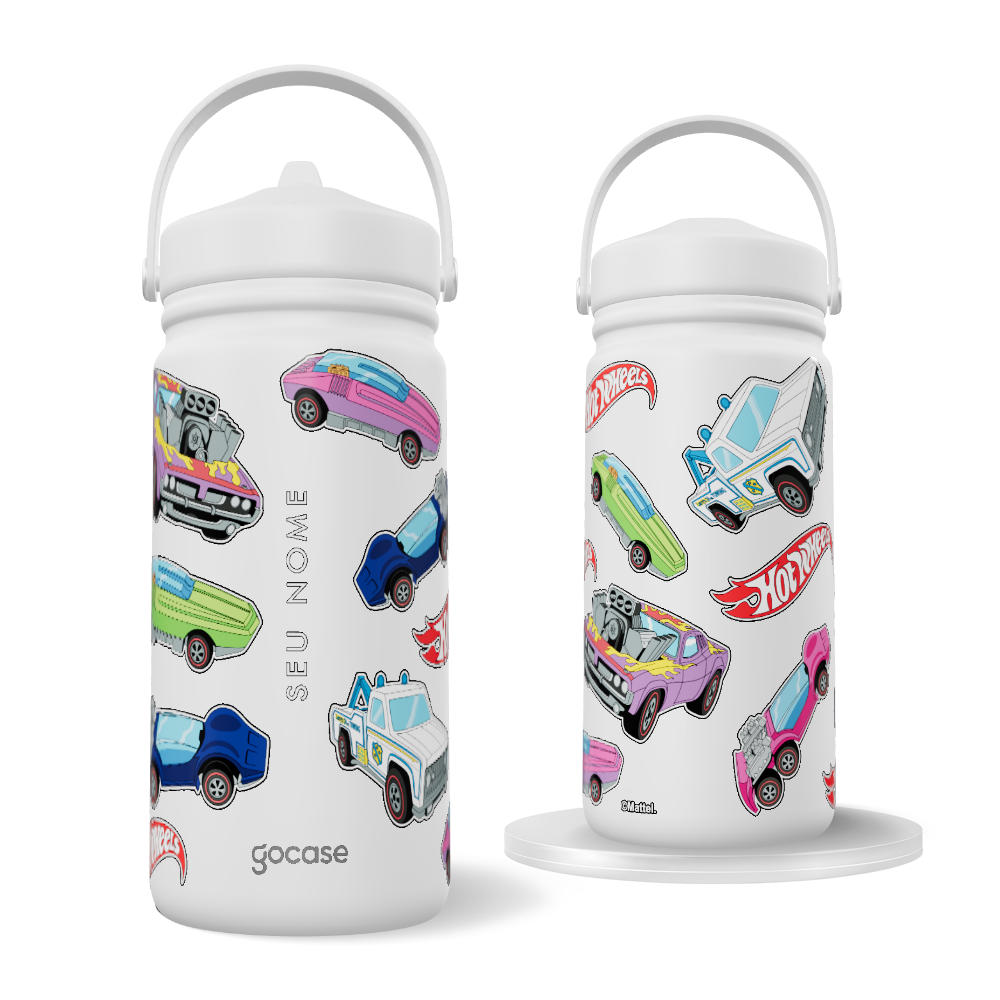 Garrafa Térmica Mini - Hot Wheels - Turbo Stickers