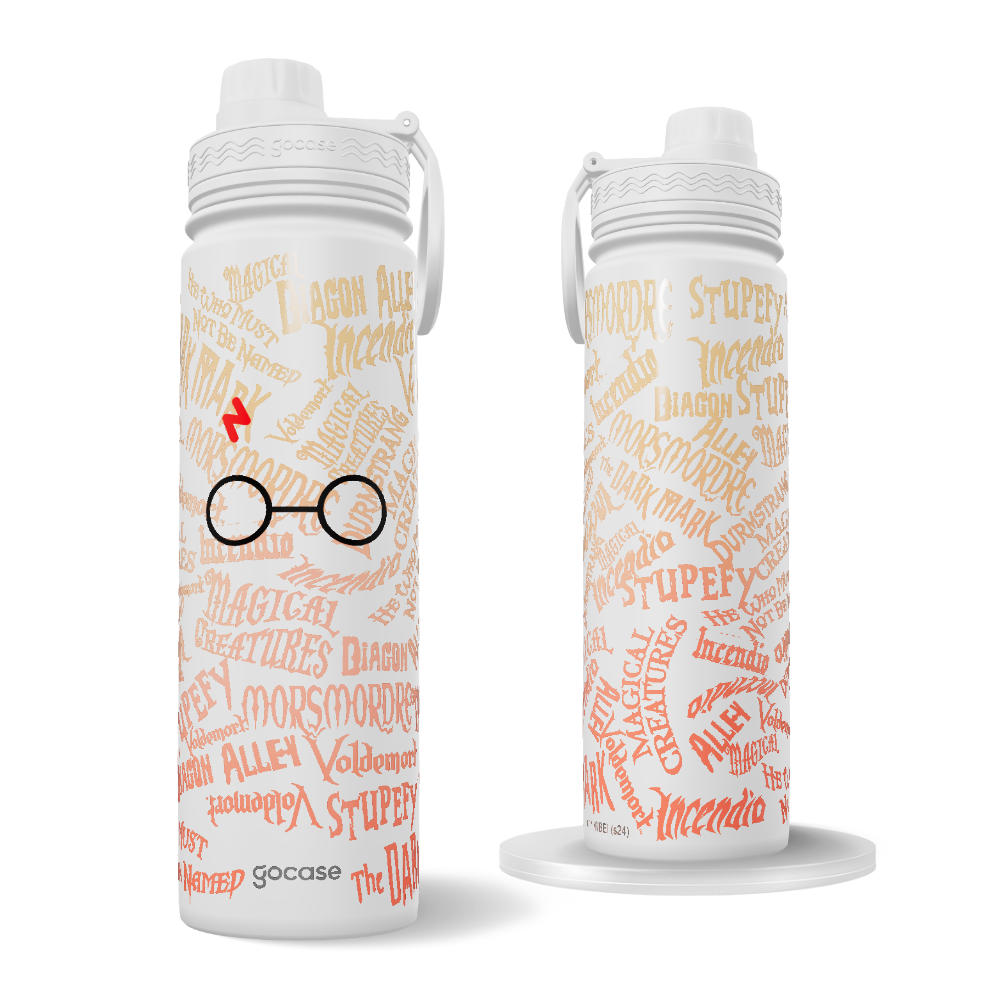 Garrafa Térmica Fresh + Ebook - Harry Potter - Writing Pattern