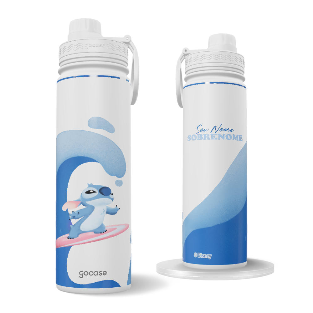 Garrafa Térmica Fresh + Ebook - Lilo & Stitch - Surf Vibes