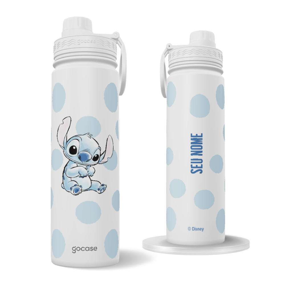 Garrafa Térmica Fresh + Ebook - Lilo & Stitch - Poá