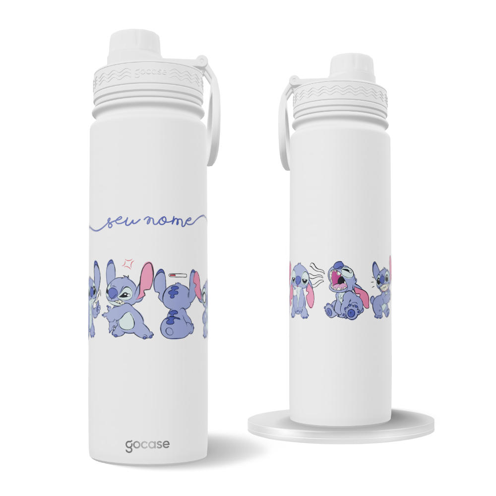 Garrafa Térmica Fresh + Ebook - Lilo & Stitch - Misto de Emoções