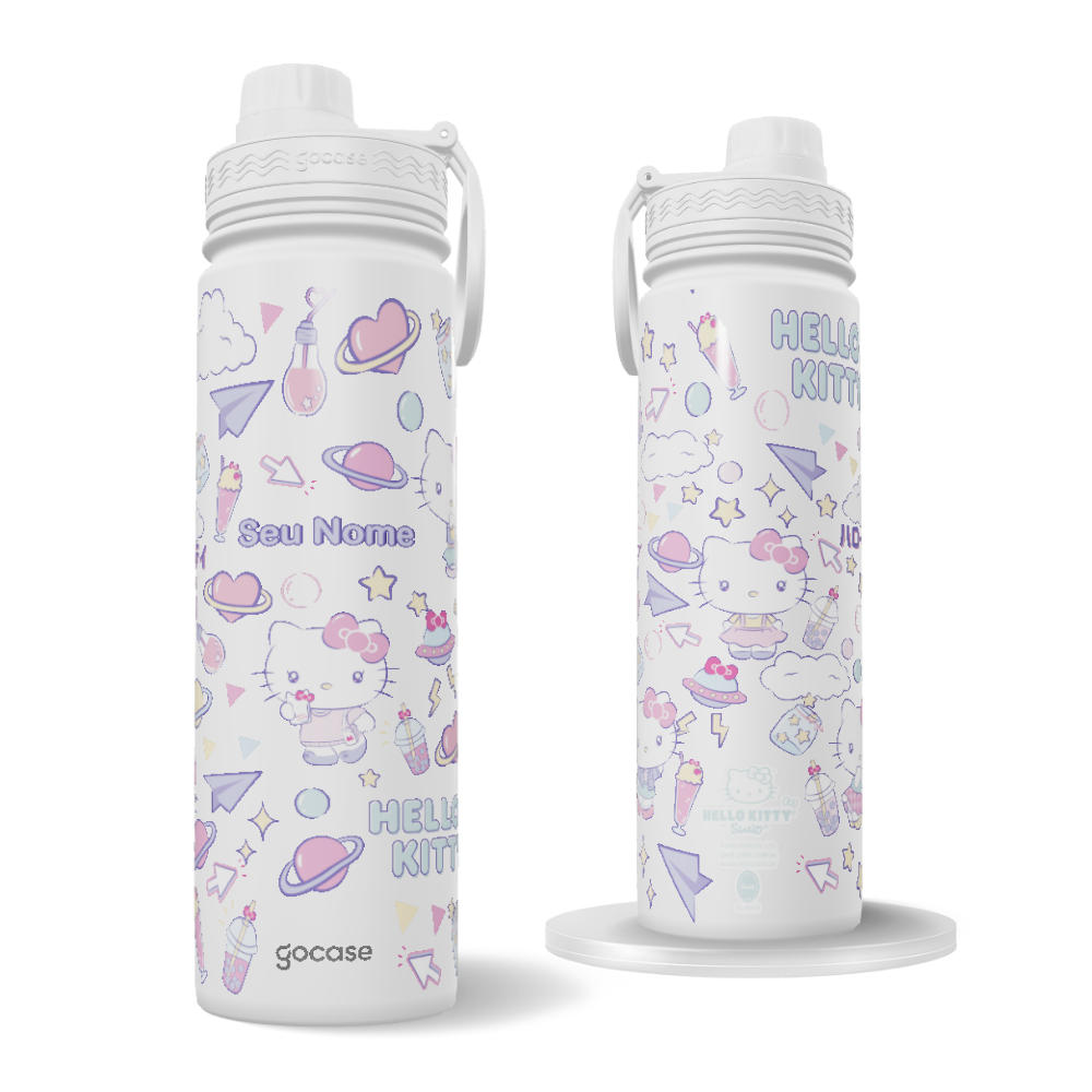 Garrafa Térmica Fresh + Ebook - Hello Kitty - Gen Z Core