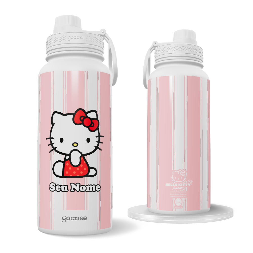 Garrafa Térmica Fresh -  Hello Kitty - Cute Listras