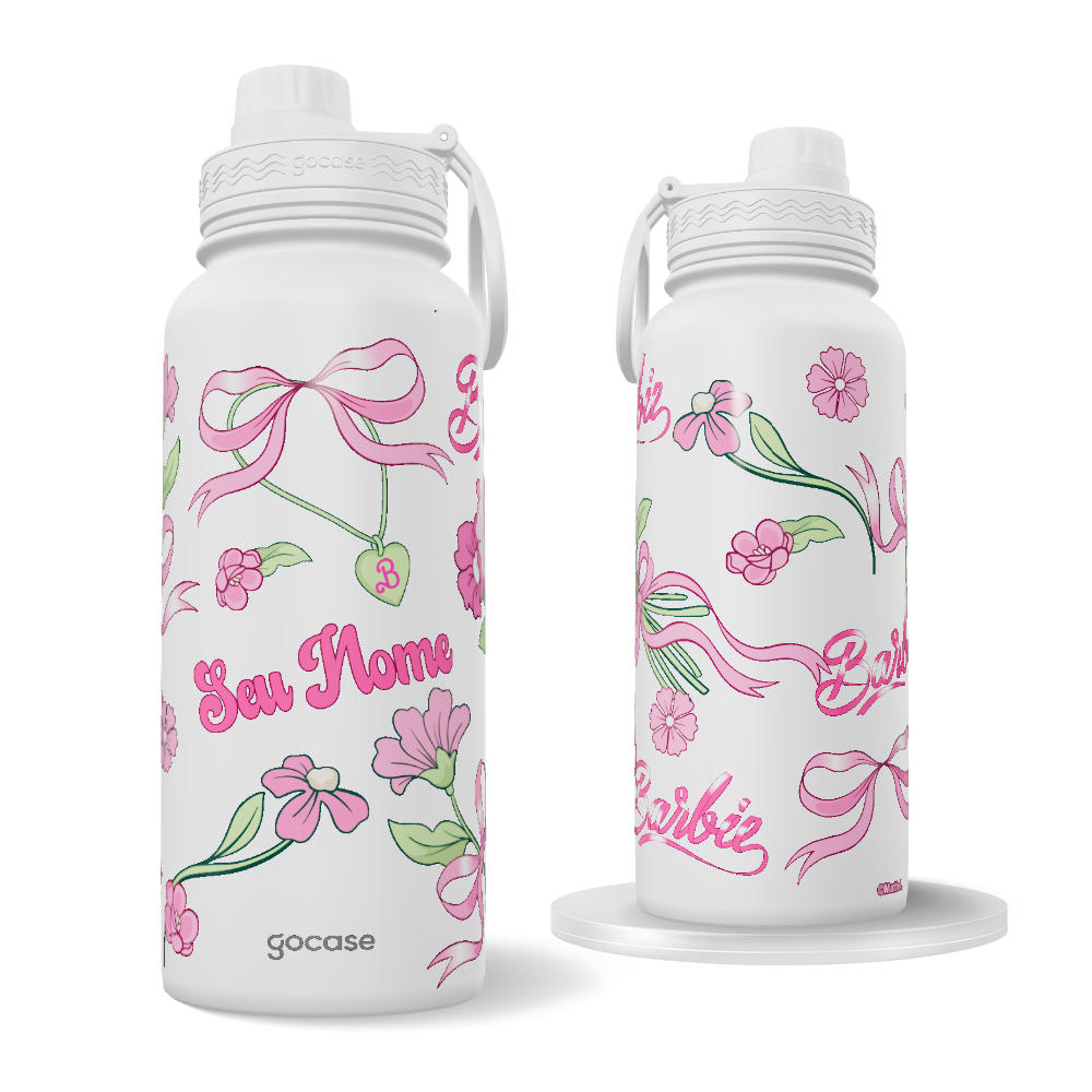 Garrafa Térmica Fresh -  Barbie - Flores & Laços
