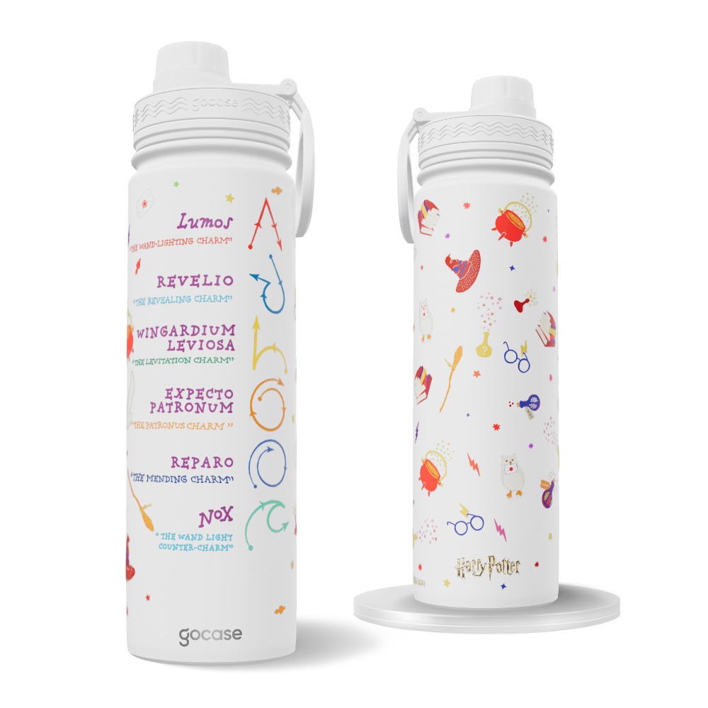 Garrafa Térmica Fresh + Ebook - Harry Potter - Feitiços e Significados