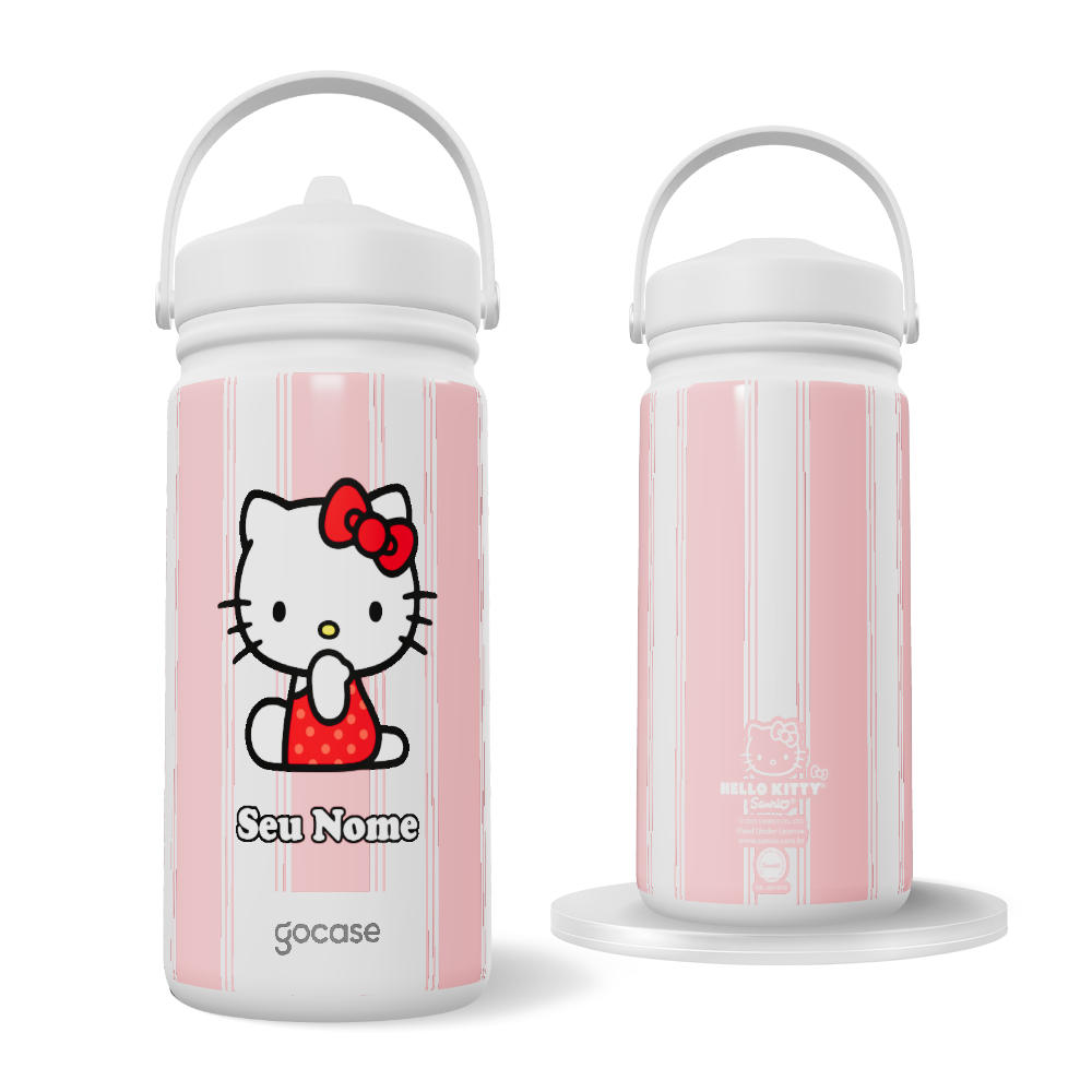 Garrafa Térmica Mini -  Hello Kitty - Cute Listras