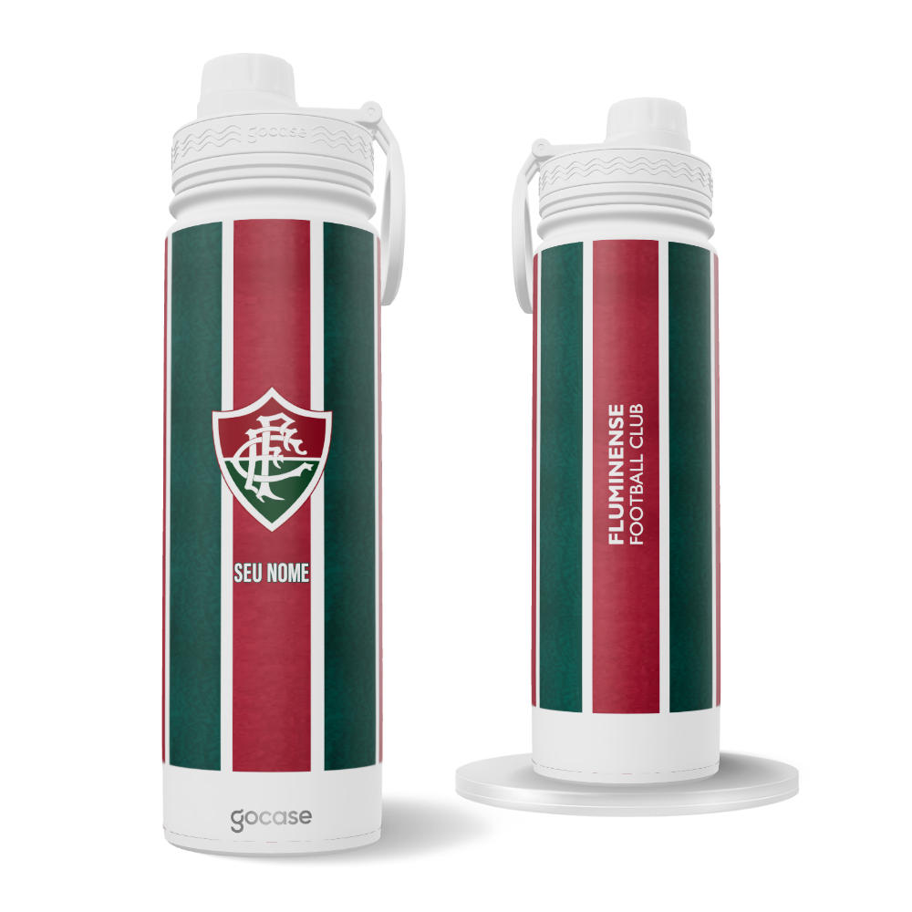 Garrafa Térmica Fresh + Ebook - Fluminense Listras 360