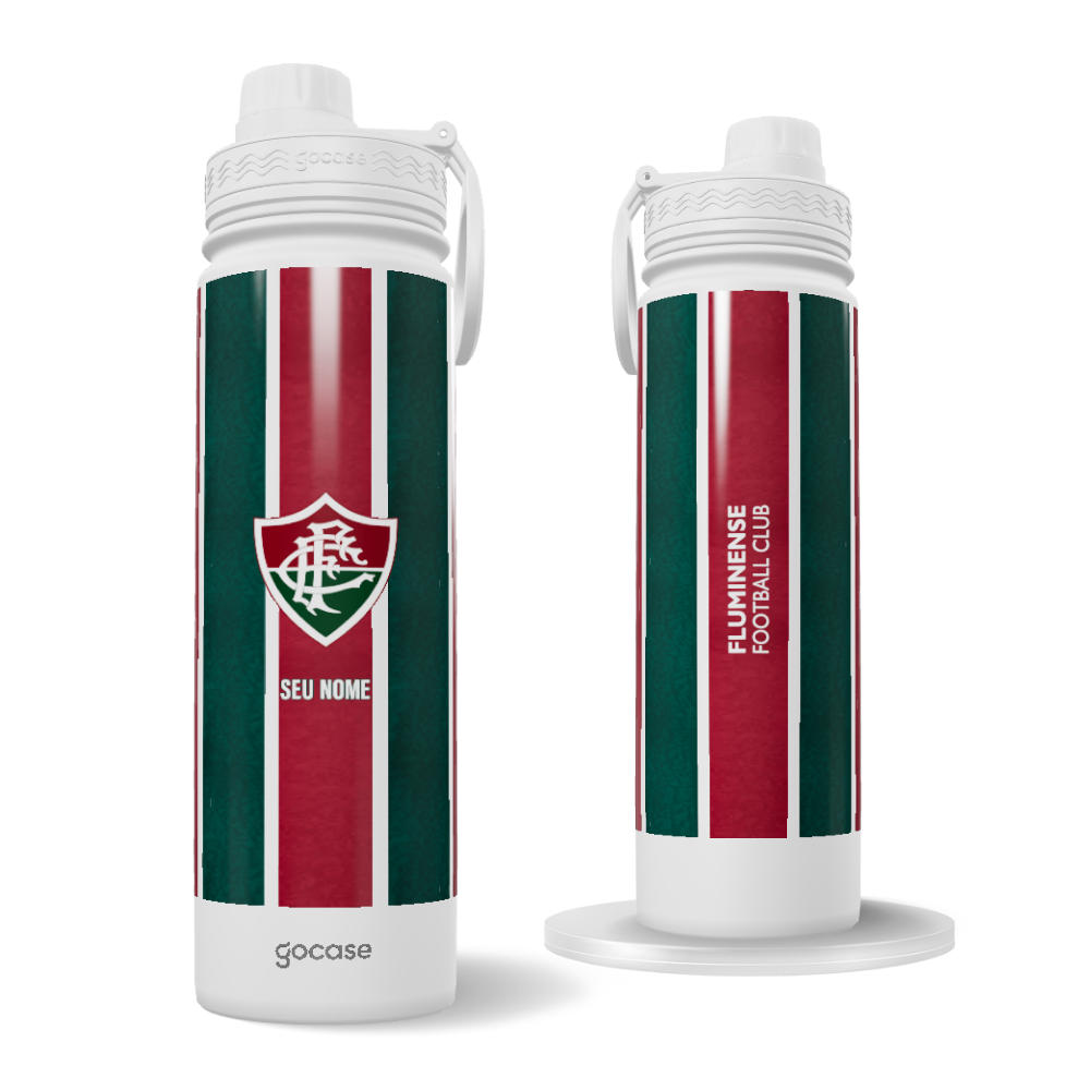 Garrafa Térmica Fresh + Ebook - Fluminense Listras 360