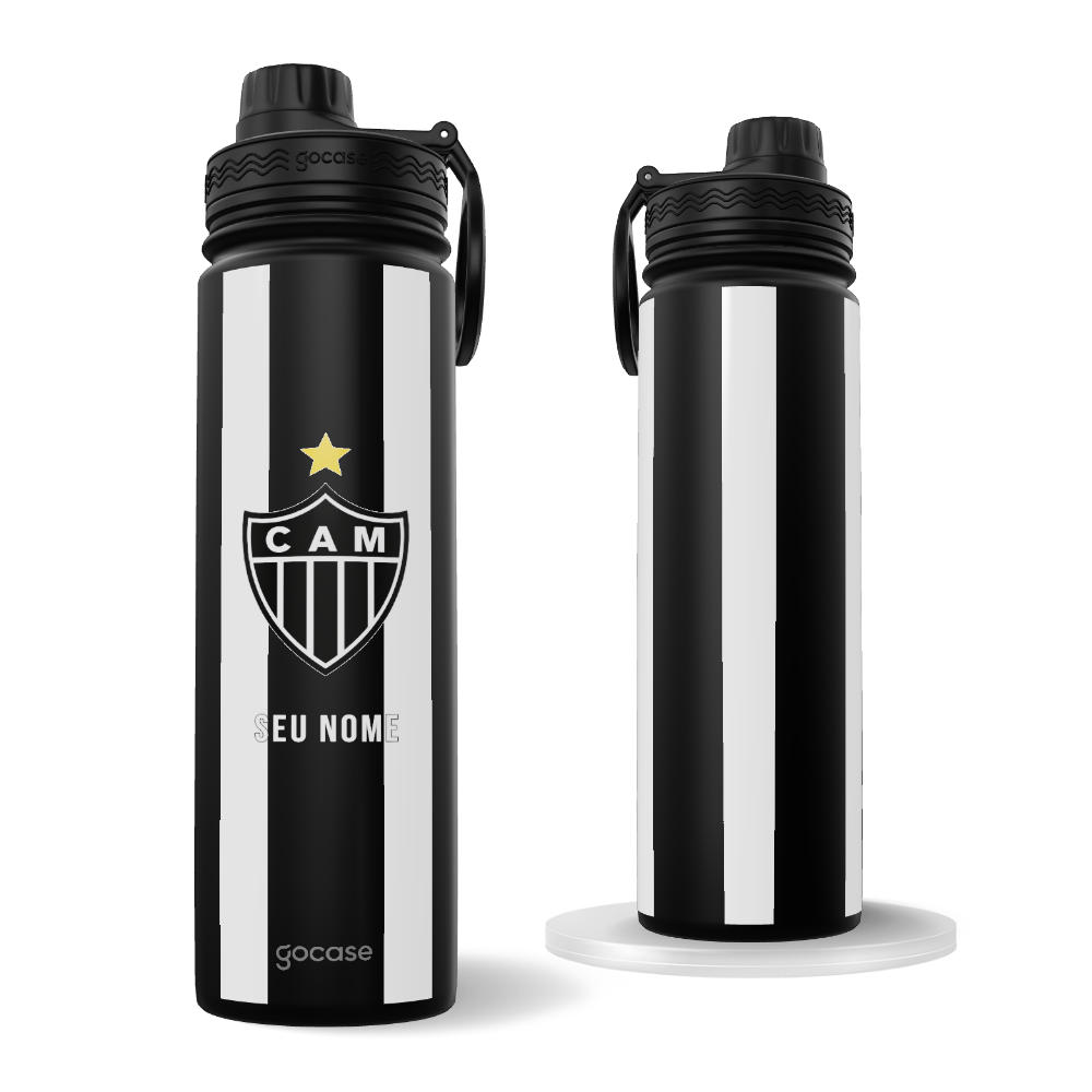 Garrafa Térmica Fresh + Ebook - Atlético MG Listras 360