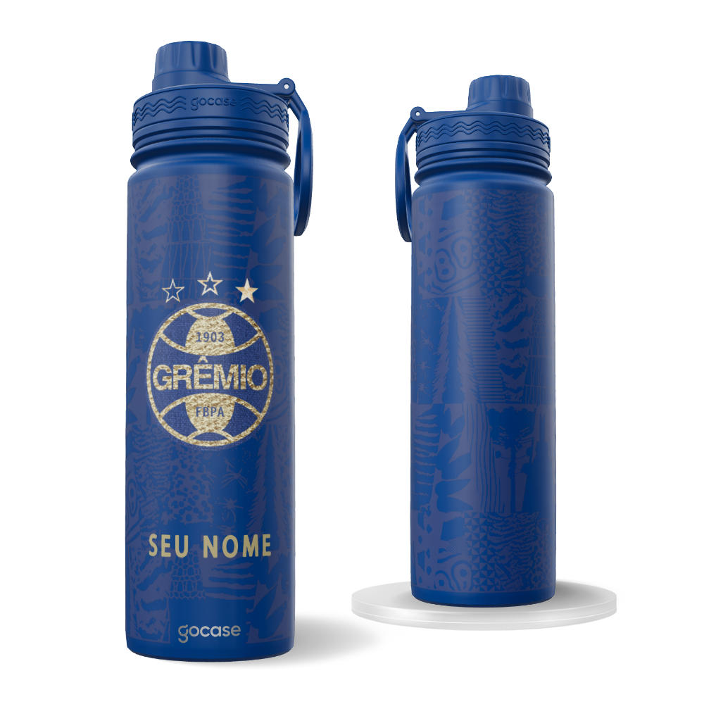Garrafa Térmica Fresh + Ebook - Grêmio - Uniforme 3 2025