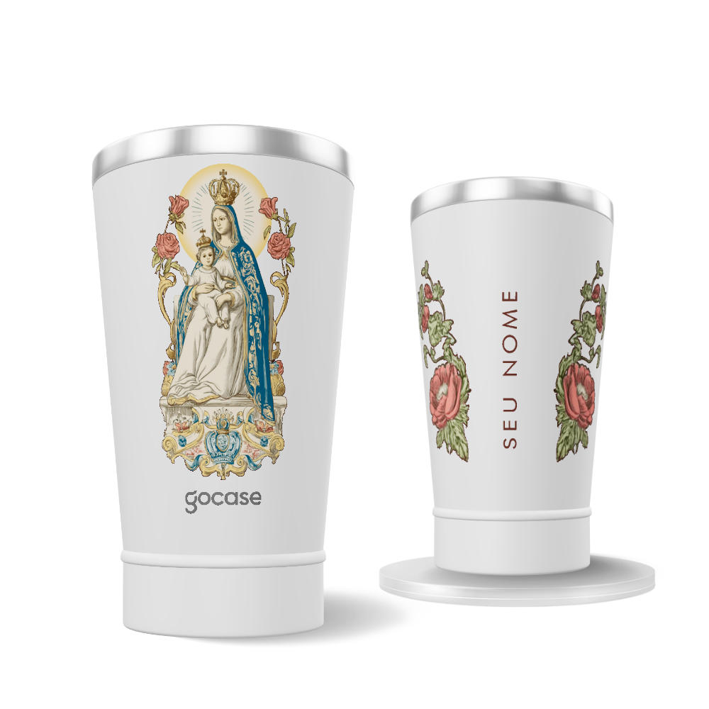 Copo Térmico + Ebook - Nsa. Sra. de Nazaré - Arte Clássica