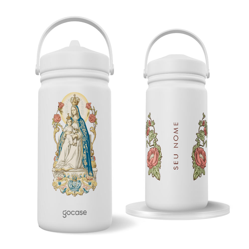 Garrafa Térmica Mini -  Nsa. Sra. de Nazaré - Arte Clássica