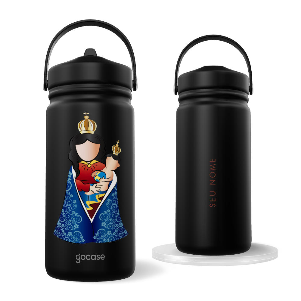Garrafa Térmica Mini -  Nsa. Sra. de Nazaré - Minimalista