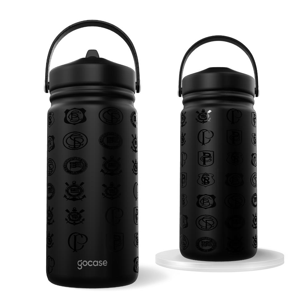 Garrafa Térmica Mini - Corinthians - Escudos em Textura