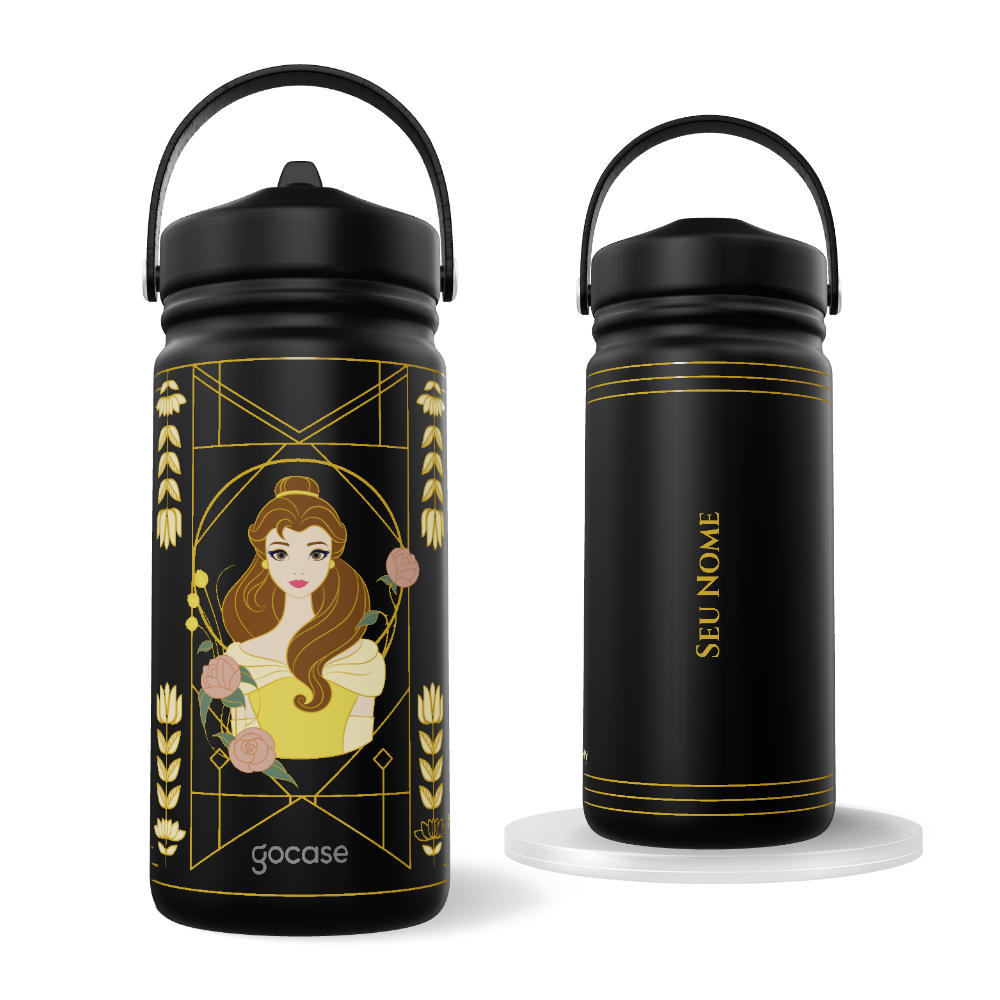 Garrafa Térmica Mini - Princesas - Bela Lineart Vitral