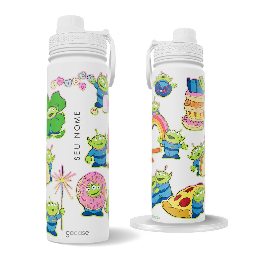 Garrafa Térmica Fresh + Ebook - Toy Story - Aliens Stickers