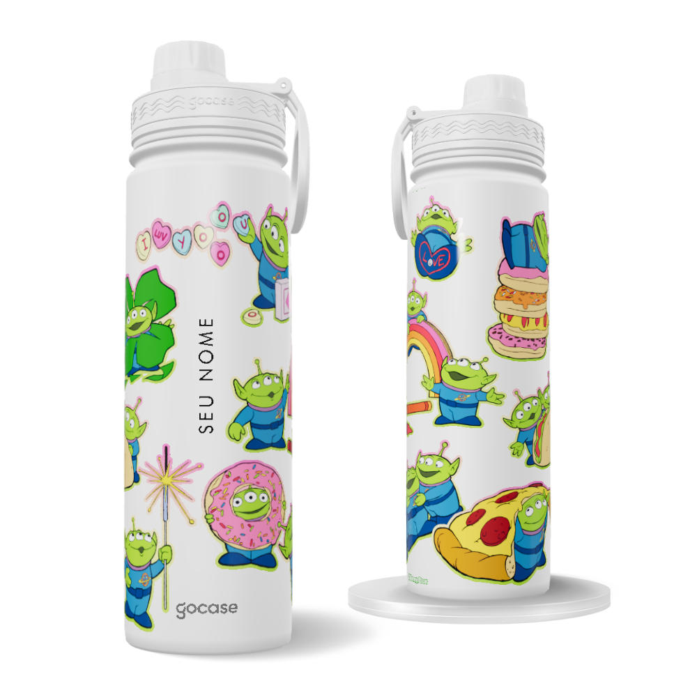 Garrafa Térmica Fresh + Ebook - Toy Story - Aliens Stickers