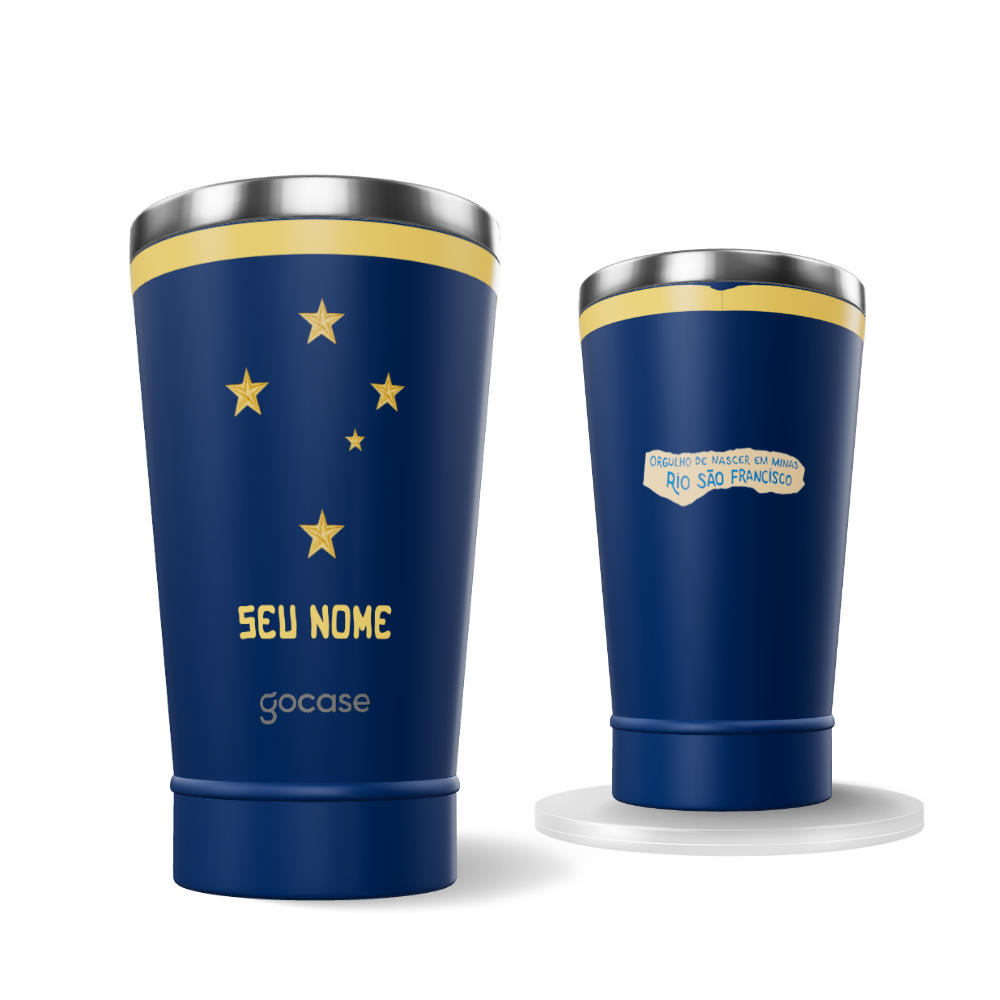 Copo Térmico Cerveja + Ebook -  Cruzeiro - Uniforme 3 2025
