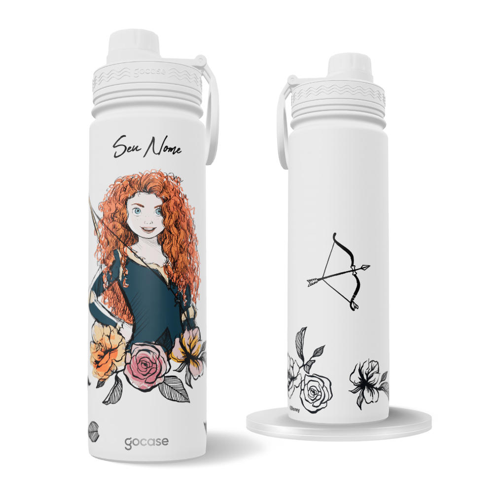 Garrafa Térmica Fresh + Ebook - Princesas – Merida, Espírito Livre