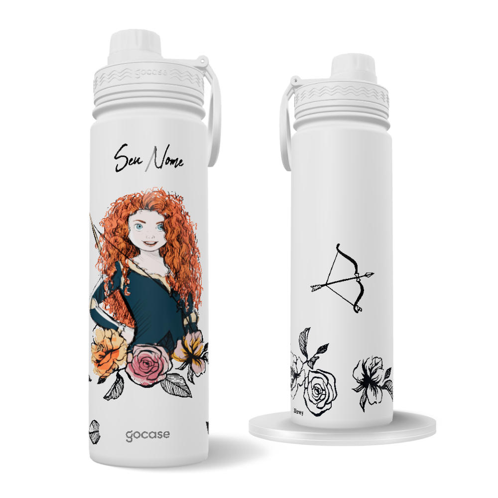 Garrafa Térmica Fresh + Ebook - Princesas – Merida, Espírito Livre