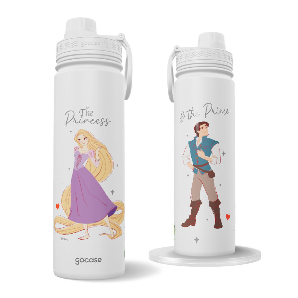 Garrafa Térmica Fresh + Ebook - Rapunzel & Príncipe