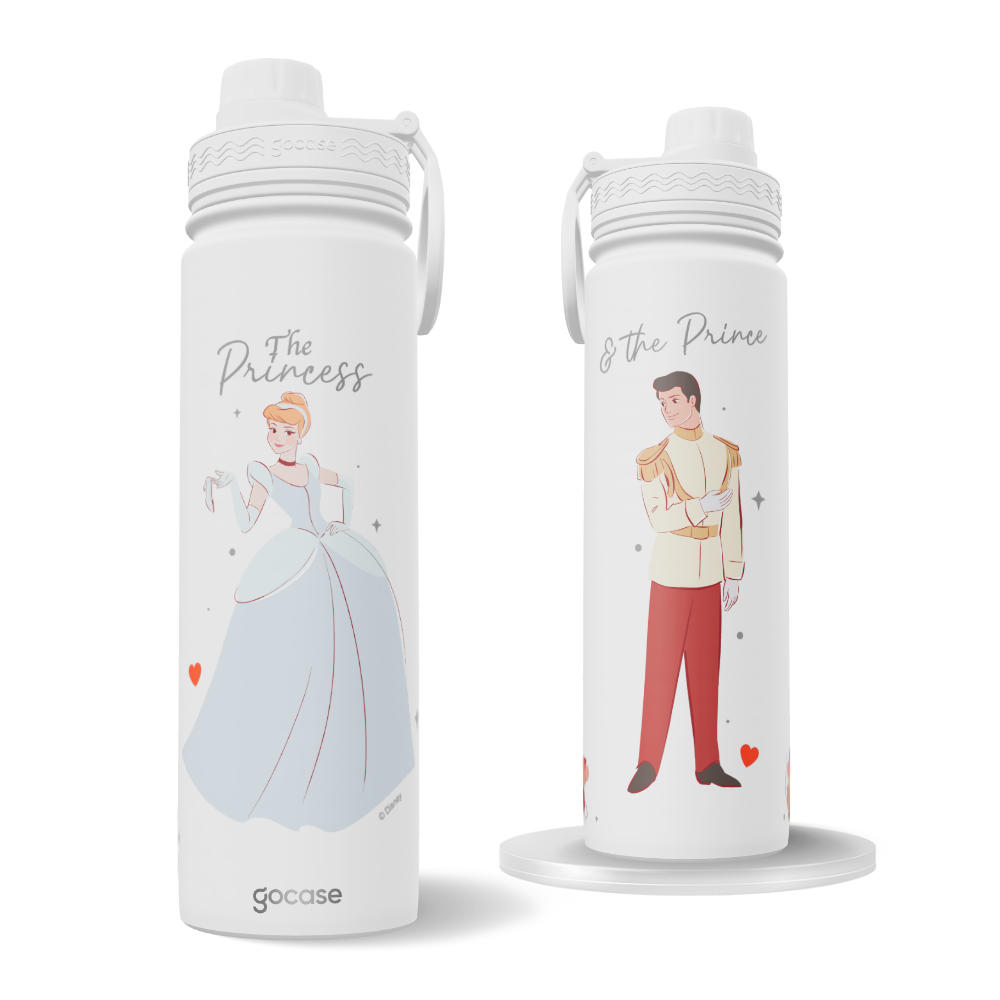 Garrafa Térmica Fresh + Ebook - Cinderela & Príncipe