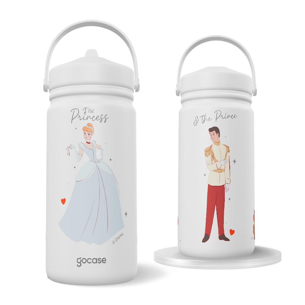 Garrafa Térmica Mini -  Cinderela & Príncipe