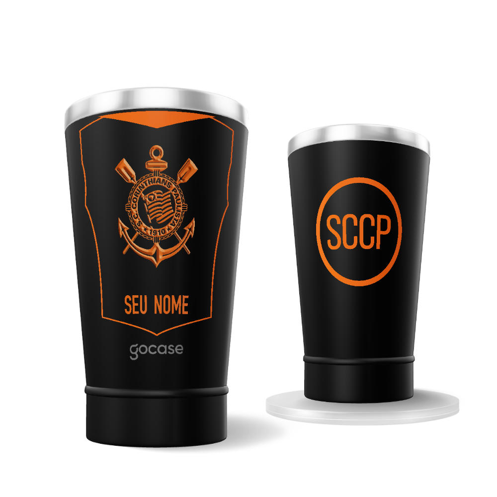 Copo Térmico Cerveja + Ebook -  Corinthians - Uniforme 3 2025