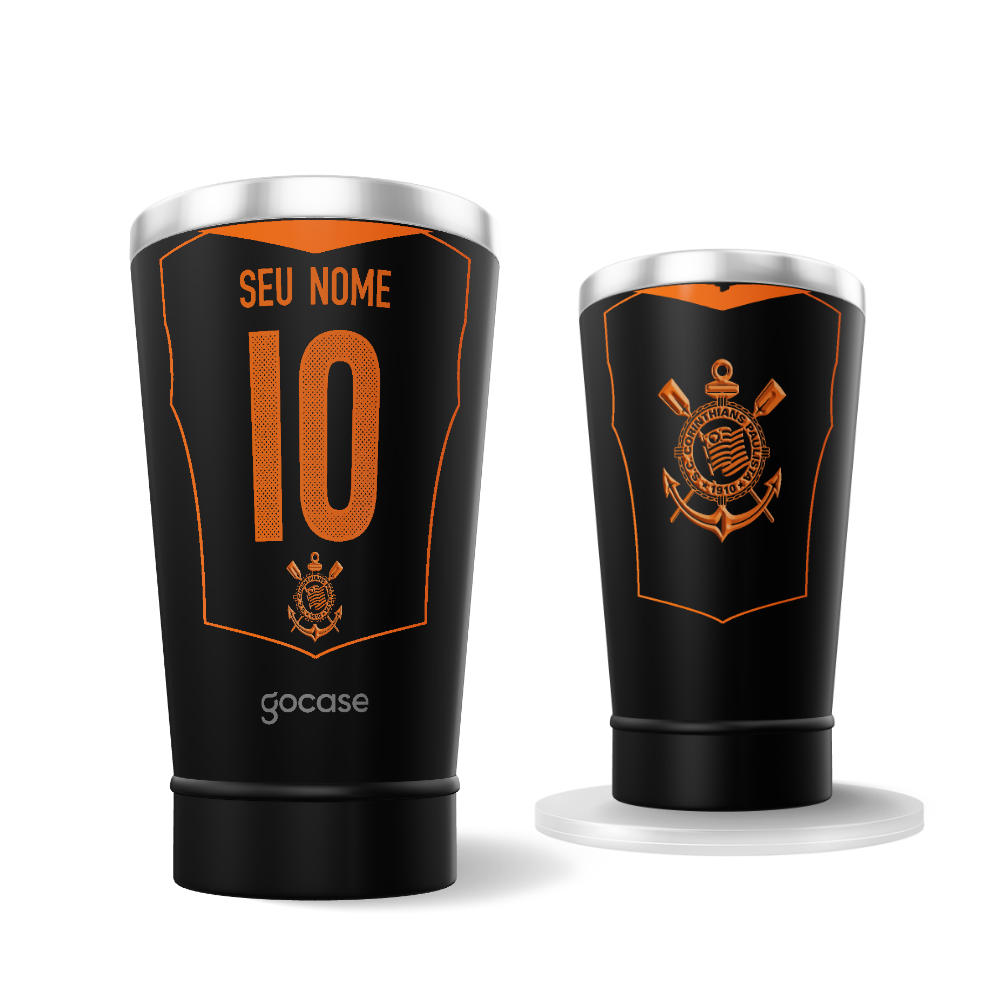 Copo Térmico Cerveja + Ebook -  Corinthians - Uniforme 3 2025 P