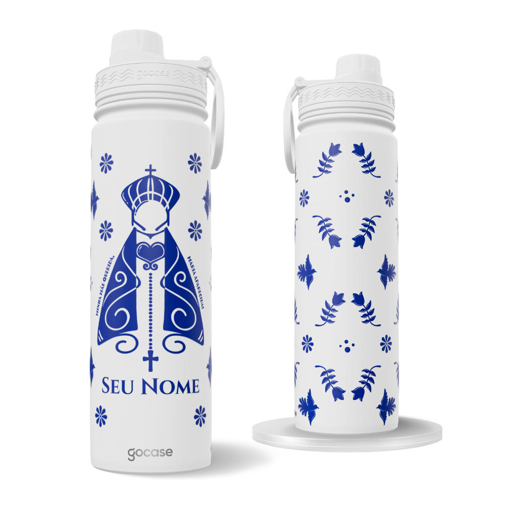 Garrafa Térmica Fresh + Ebook - Aparecida Mãe querida