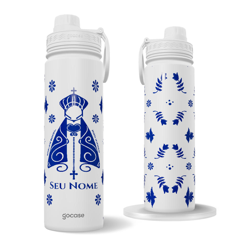 Garrafa Térmica Fresh + Ebook - Aparecida Mãe querida