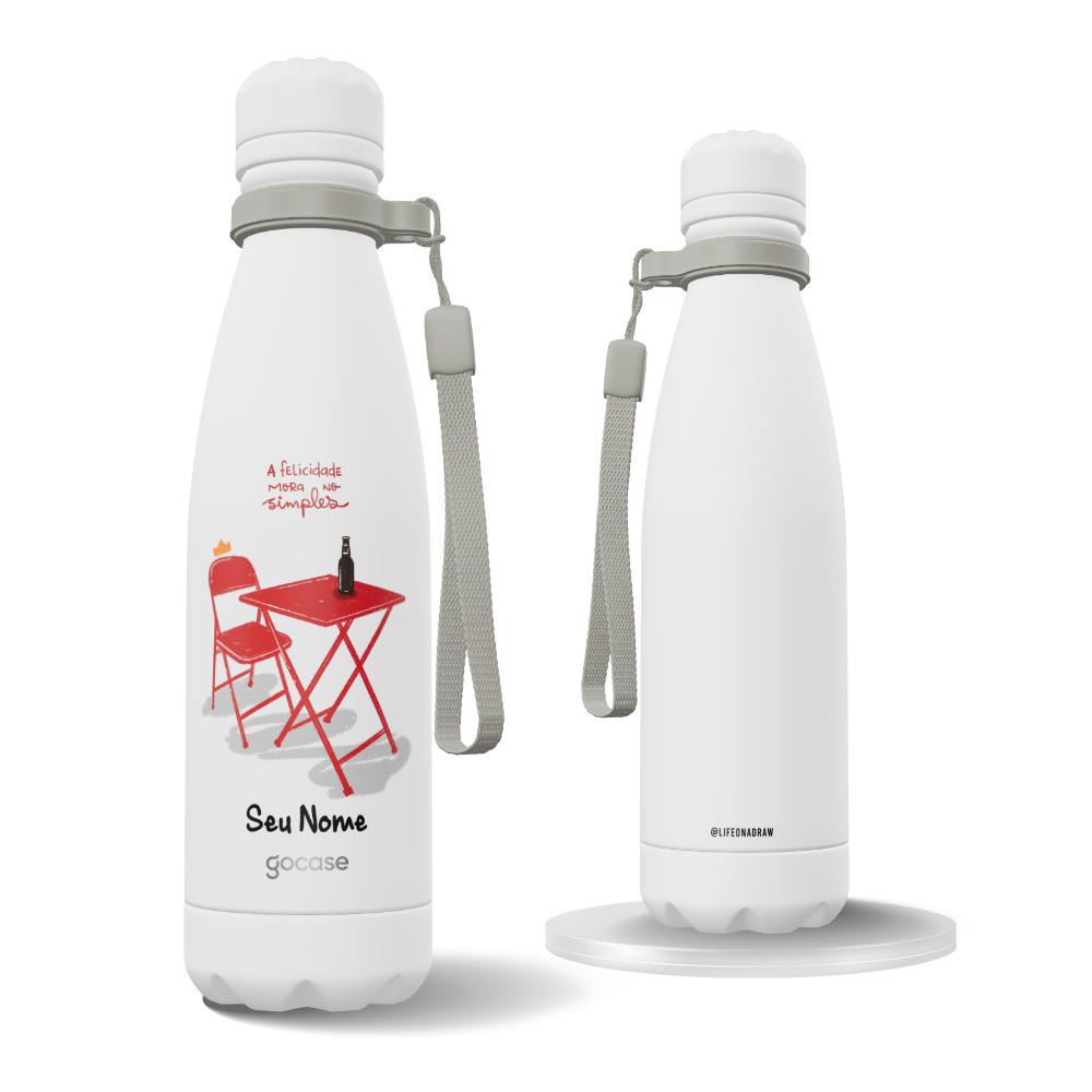 Garrafa Térmica Urban + Ebook -  Felicidade no Simples