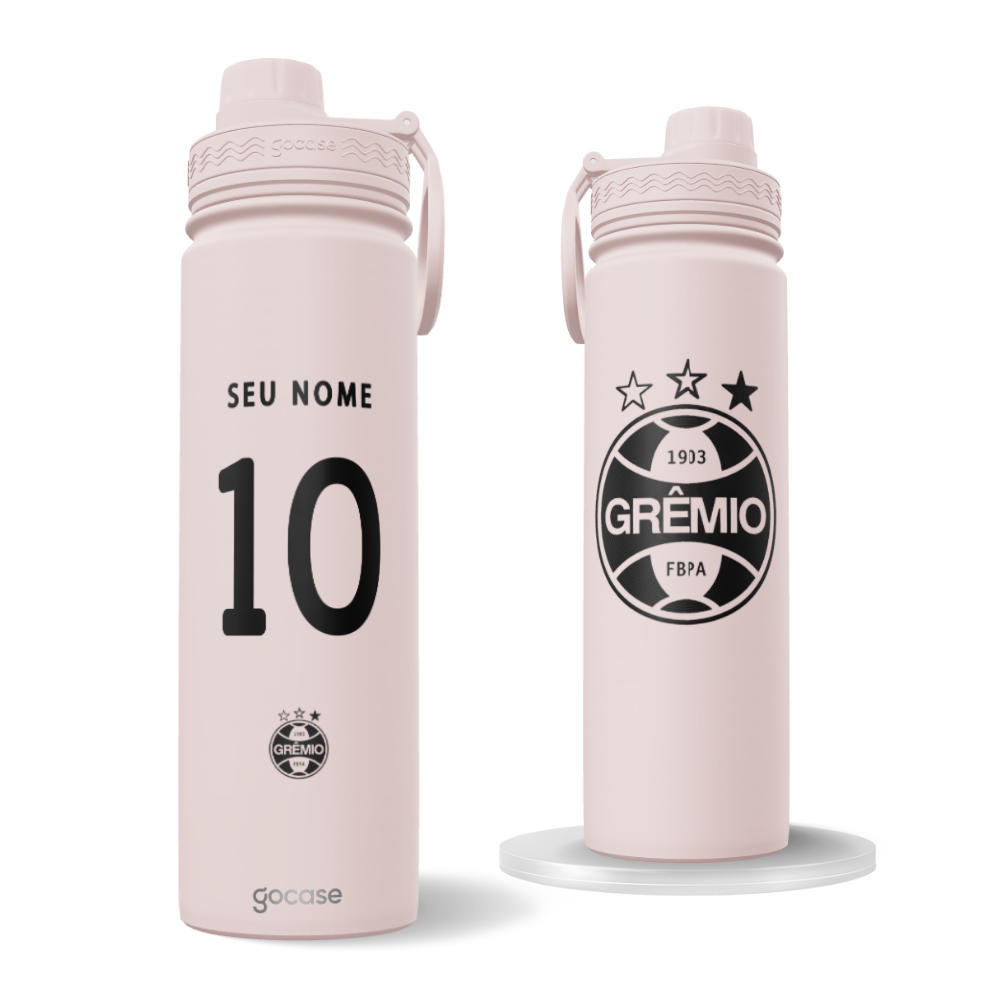 Garrafa Térmica Fresh + Ebook - Grêmio - Outubro Rosa 2025 P
