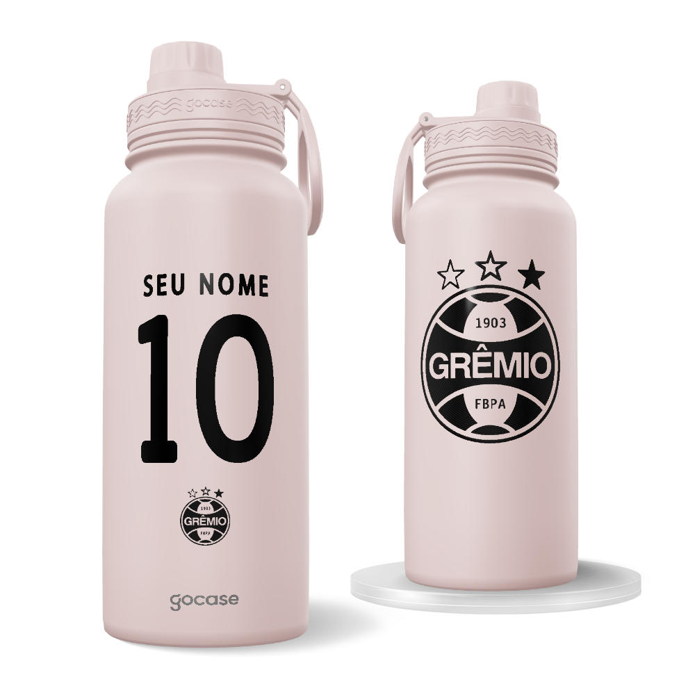Garrafa Térmica Fresh + Ebook - Grêmio - Outubro Rosa 2025 P