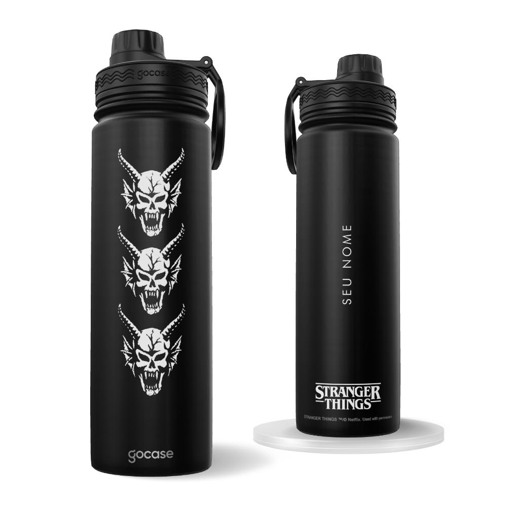 Garrafa Térmica Fresh + Ebook -  Stranger Things - Hellfire Club Skull