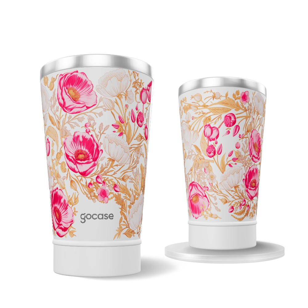 Copo Térmico + Ebook - Arabescos Floral